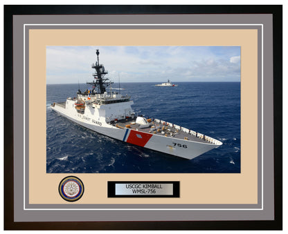 USCGC KIMBALL WMSL 756 Framed Coast Guard Ship Photo Grey 238WMSL756