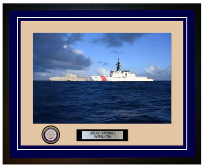 USCGC KIMBALL WMSL 756 Framed Coast Guard Ship Photo Blue 239WMSL756