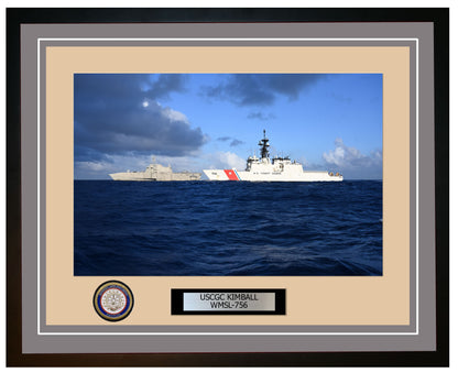 USCGC KIMBALL WMSL 756 Framed Coast Guard Ship Photo Grey 239WMSL756