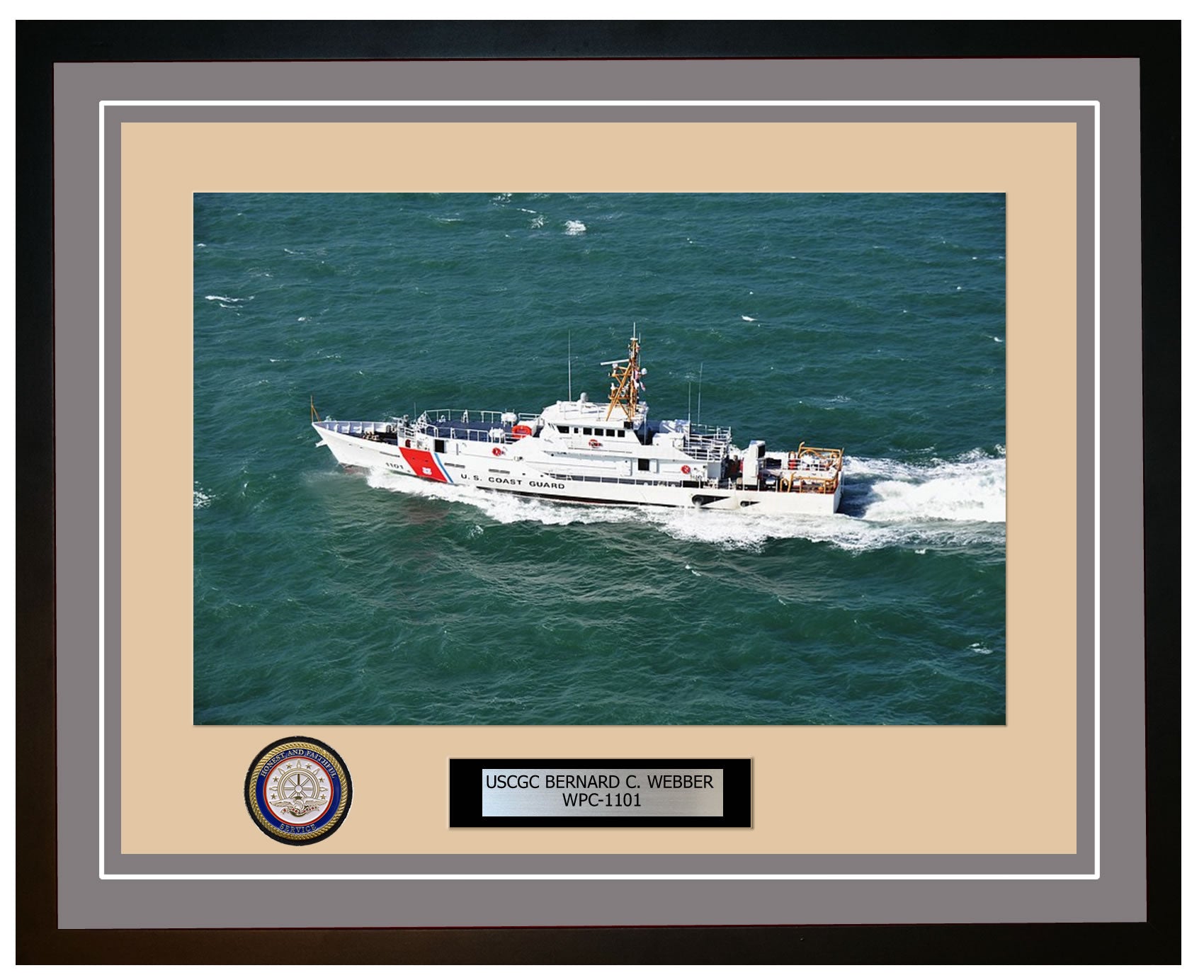 USCGC BERNARD C. WEBBER WPC 1101 Framed Coast Guard Ship Photo Grey 23WPC1101