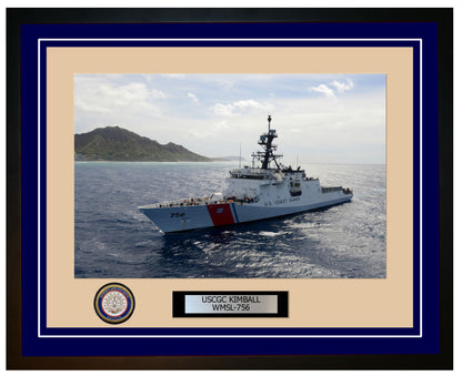 USCGC KIMBALL WMSL 756 Framed Coast Guard Ship Photo Blue 240WMSL756