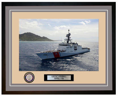 USCGC KIMBALL WMSL 756 Framed Coast Guard Ship Photo Grey 240WMSL756