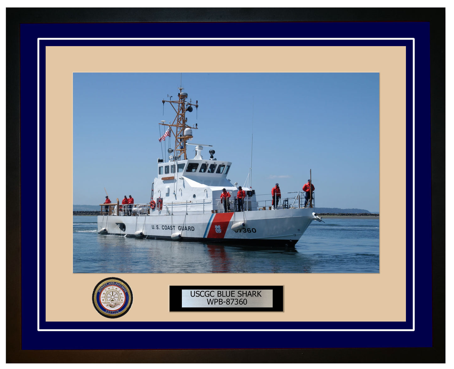 USCGC SHARK WPB 87360 Framed Coast Guard Ship Photo Blue 25WPB87360