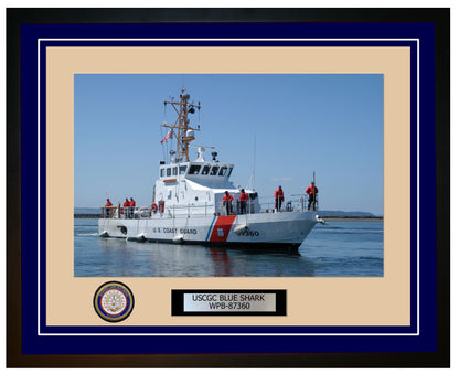 USCGC SHARK WPB 87360 Framed Coast Guard Ship Photo Blue 25WPB87360