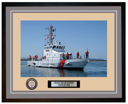 USCGC SHARK WPB 87360 Framed Coast Guard Ship Photo Grey 25WPB87360