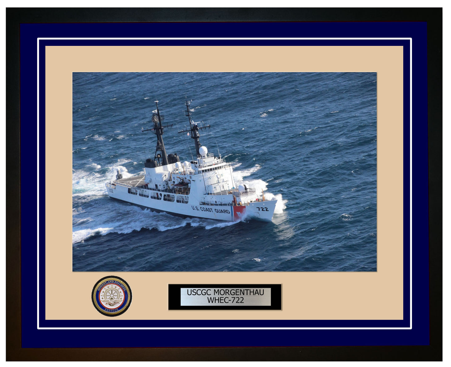 USCGC MORGENTHAU WHEC 722 Framed Coast Guard Ship Photo Blue 264WHEC722