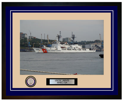 USCGC JARVIS WHEC 724 Framed Coast Guard Ship Photo Blue 267WHEC724