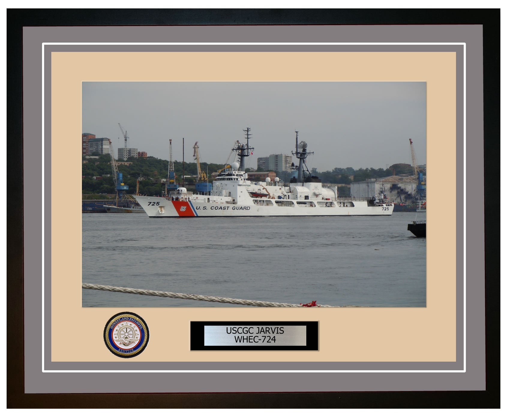 USCGC JARVIS WHEC 724 Framed Coast Guard Ship Photo Grey 267WHEC724
