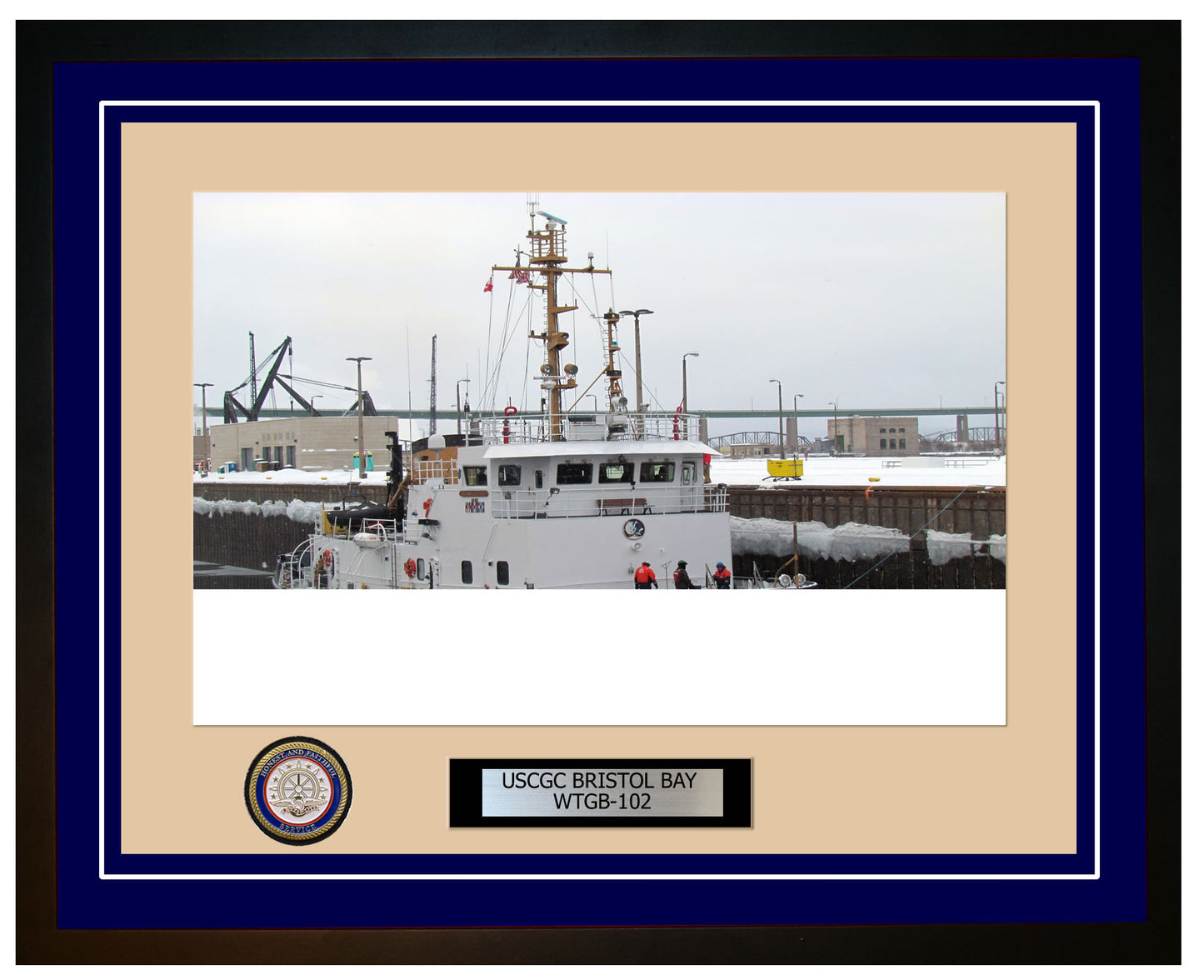 USCGC BRISTOL BAY WTGB 102 Framed Coast Guard Ship Photo Blue 26WTGB102