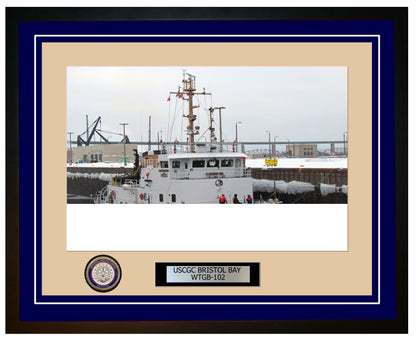 USCGC BRISTOL BAY WTGB 102 Framed Coast Guard Ship Photo Blue 26WTGB102