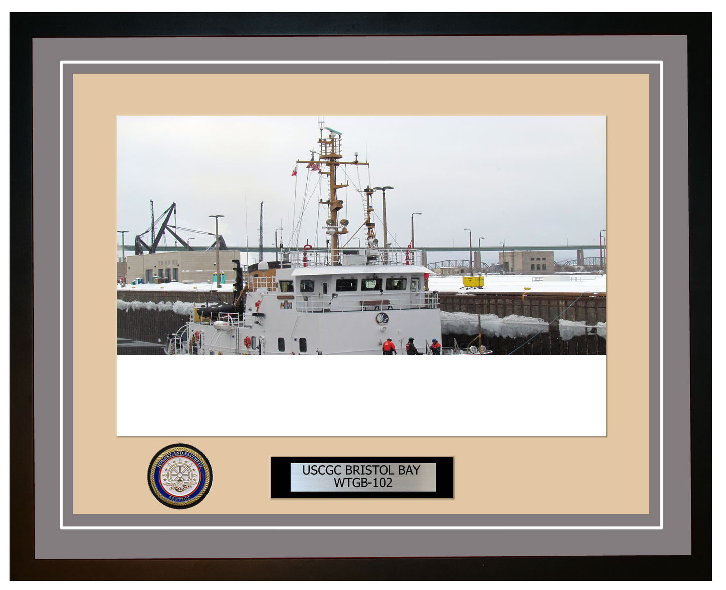 USCGC BRISTOL BAY WTGB 102 Framed Coast Guard Ship Photo Grey 26WTGB102