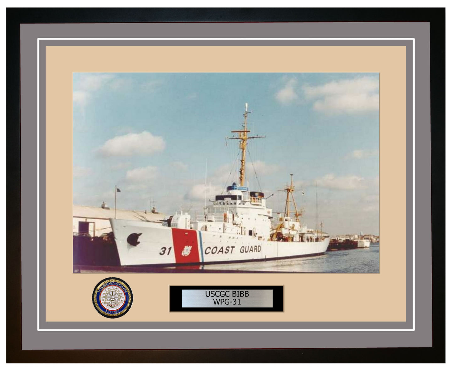 USCGC BIBB WPG 31 Framed Coast Guard Ship Photo Grey 271WPG31