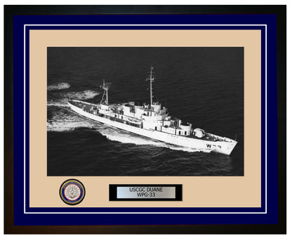 USCGC DUANE WPG 33 Framed Coast Guard Ship Photo Blue 272WPG33