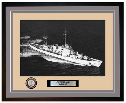 USCGC DUANE WPG 33 Framed Coast Guard Ship Photo Grey 272WPG33