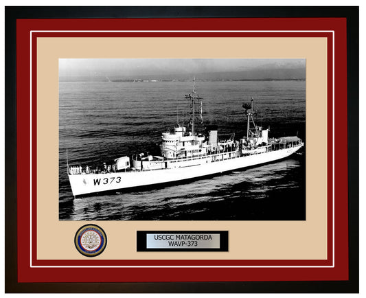 USCGC MATAGORDA WAVP 373 Framed Coast Guard Ship Photo Burgundy 278WAVP373