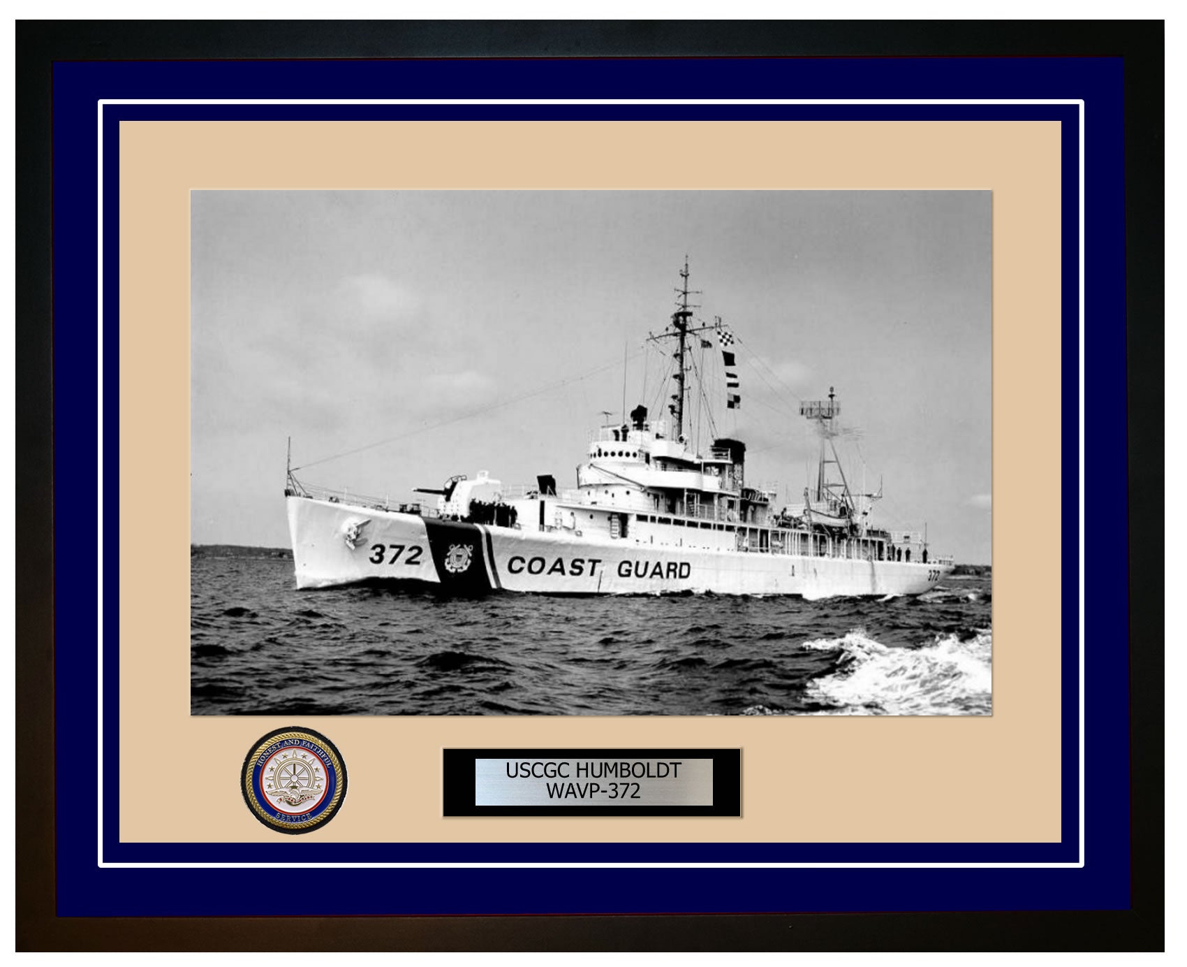 USCGC HUMBOLDT WAVP 372 Framed Coast Guard Ship Photo Blue 279WAVP372