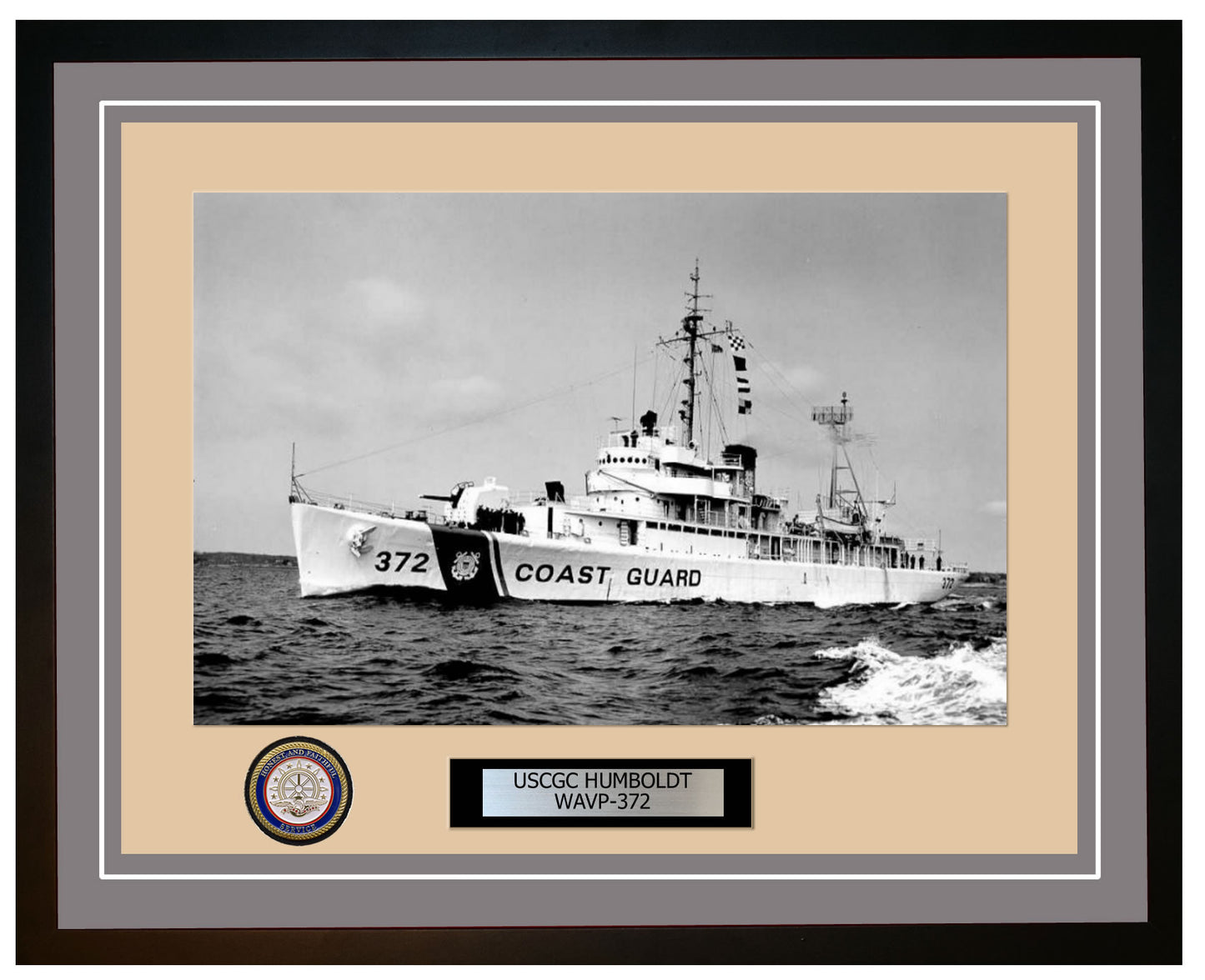 USCGC HUMBOLDT WAVP 372 Framed Coast Guard Ship Photo Grey 279WAVP372