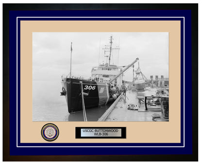 USCGC BUTTONWOOD WLB 306 Framed Coast Guard Ship Photo Blue 27WLB306