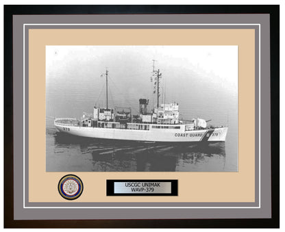 USCGC UNIMAK WAVP 379 Framed Coast Guard Ship Photo Grey 285WAVP379