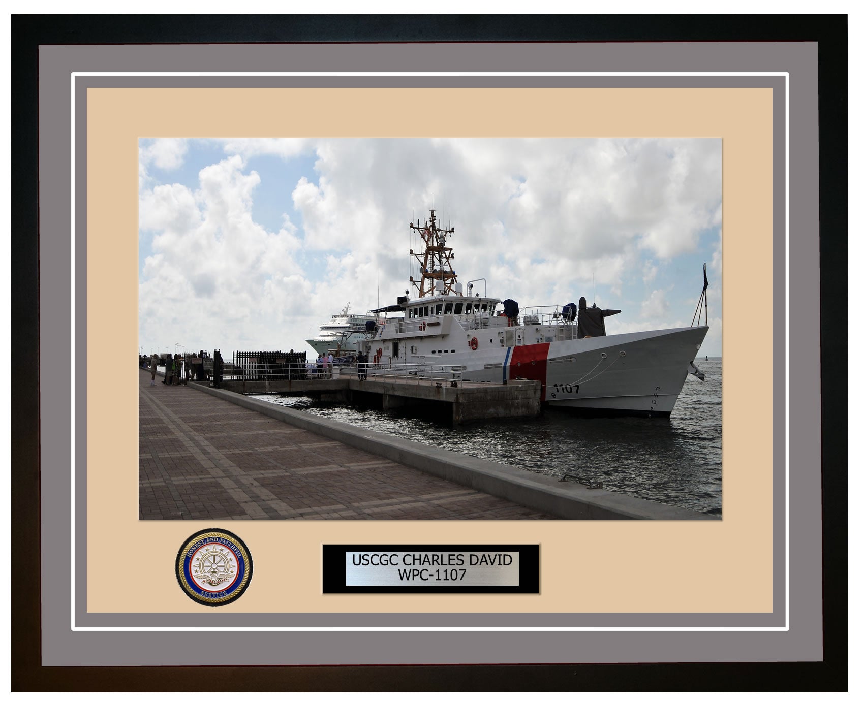 USCGC CHARLES DAVID WPC 1107 Framed Coast Guard Ship Photo Grey 28WPC1107