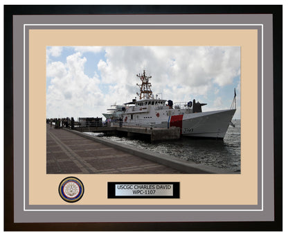 USCGC CHARLES DAVID WPC 1107 Framed Coast Guard Ship Photo Grey 28WPC1107