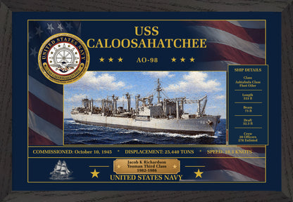 USS Caloosahatchee AO-98 Framed Patriotic Art