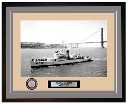 USCGC DEXTER WAVP 385 Framed Coast Guard Ship Photo Grey 290WAVP385
