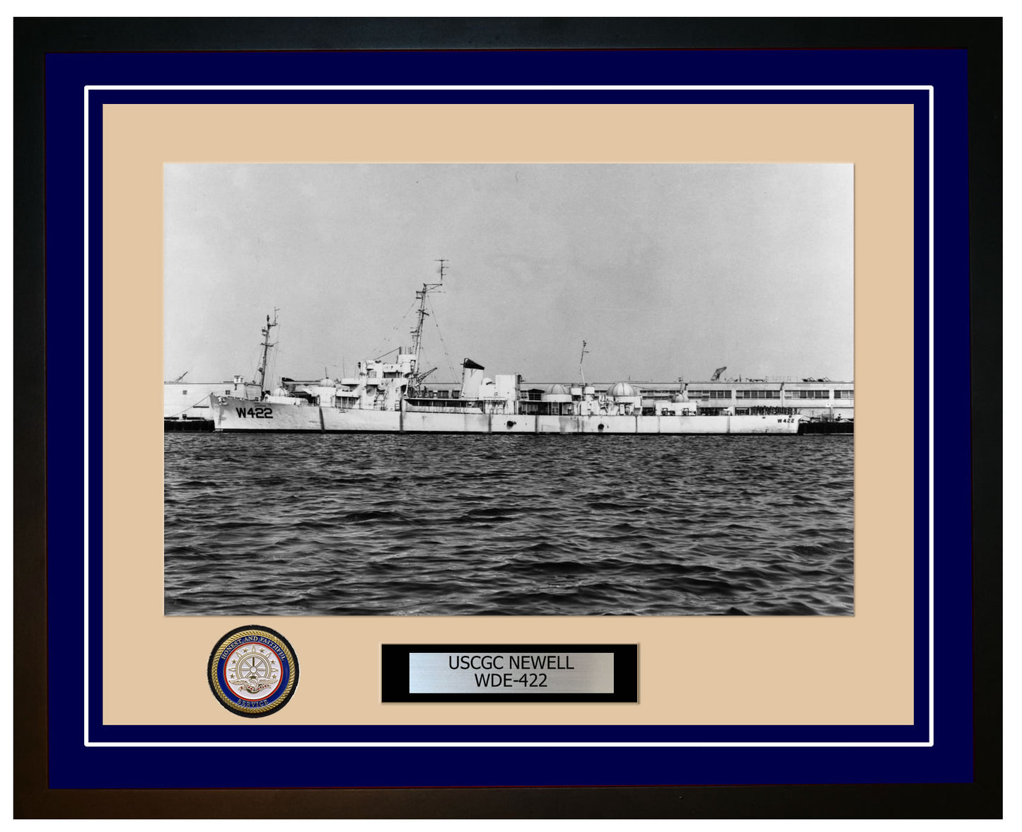 USCGC NEWELL WDE 422 Framed Coast Guard Ship Photo Blue 293WDE422