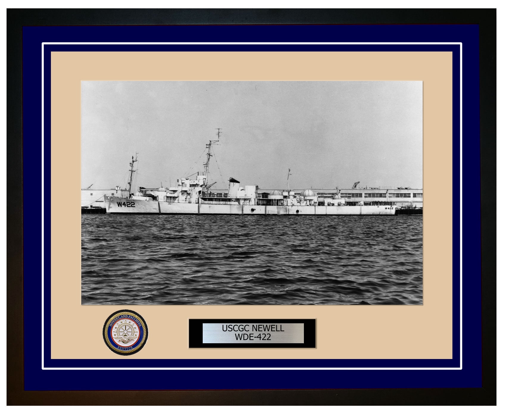 USCGC NEWELL WDE 422 Framed Coast Guard Ship Photo Blue 293WDE422