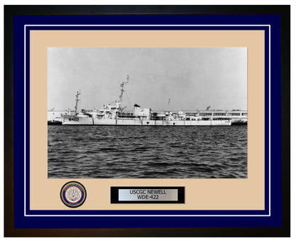 USCGC NEWELL WDE 422 Framed Coast Guard Ship Photo Blue 293WDE422