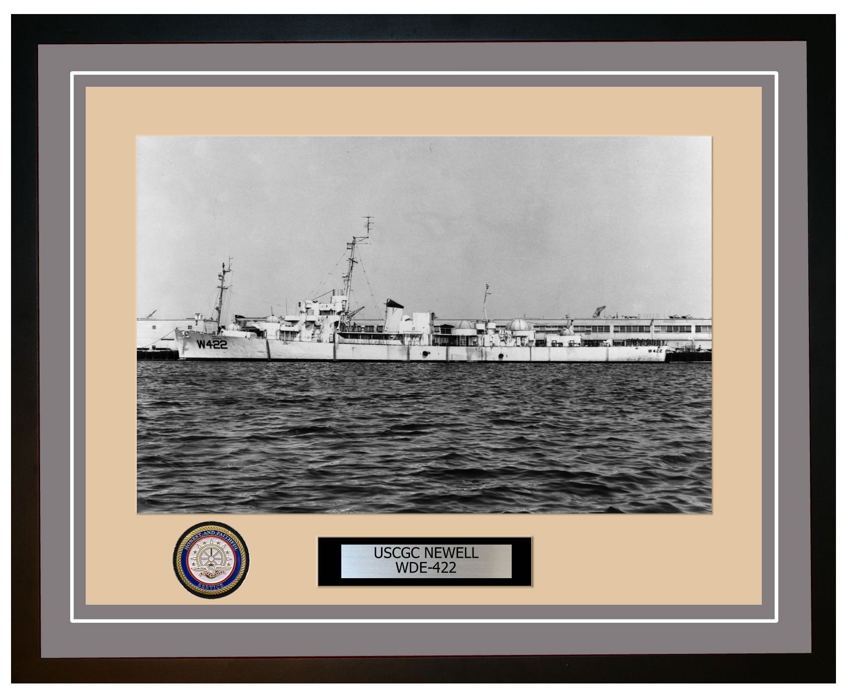 USCGC NEWELL WDE 422 Framed Coast Guard Ship Photo Grey 293WDE422