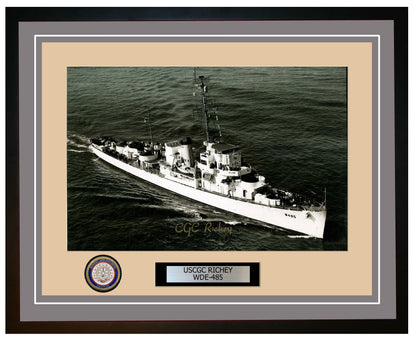 USCGC RICHEY WDE 485 Framed Coast Guard Ship Photo Grey 294WDE485
