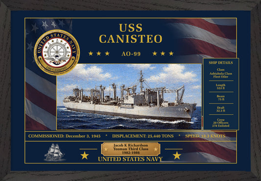 USS Canisteo AO-99 Framed Patriotic Art