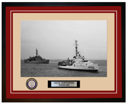 USCGC NORTHWIND WAGB 282 Framed Coast Guard Ship Photo Burgundy 304WAGB282