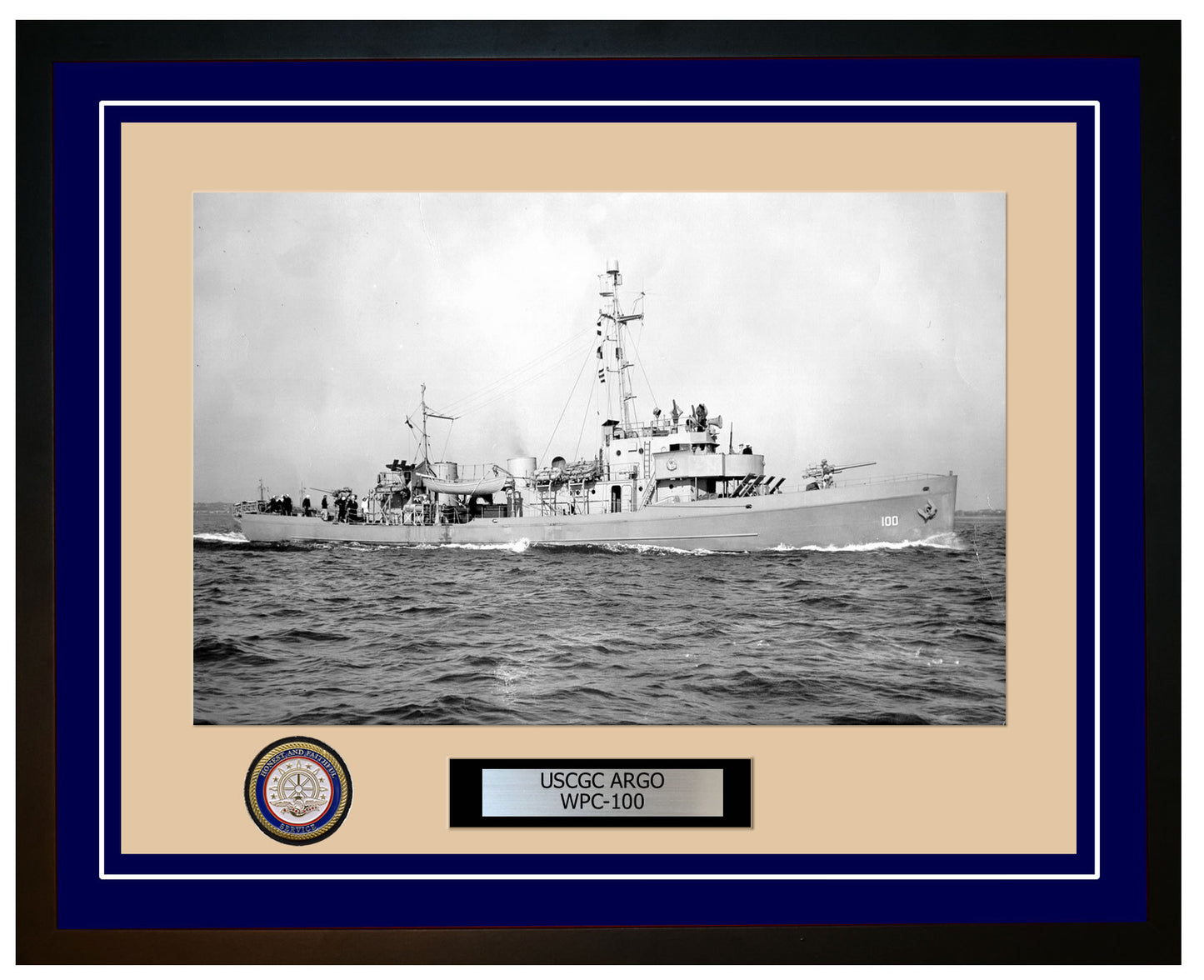 USCGC ARGO WPC 100 Framed Coast Guard Ship Photo Blue 309WPC100