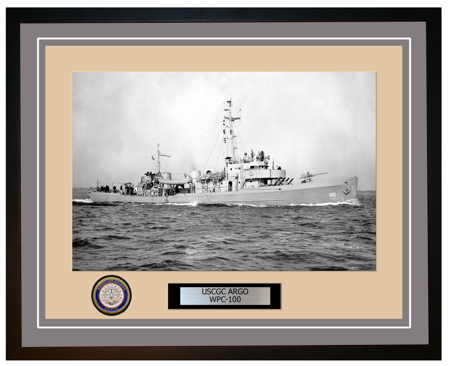 USCGC ARGO WPC 100 Framed Coast Guard Ship Photo Grey 309WPC100