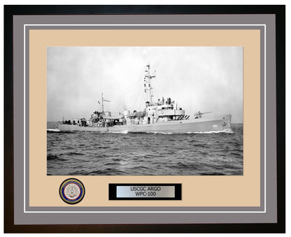 USCGC ARGO WPC 100 Framed Coast Guard Ship Photo Grey 309WPC100