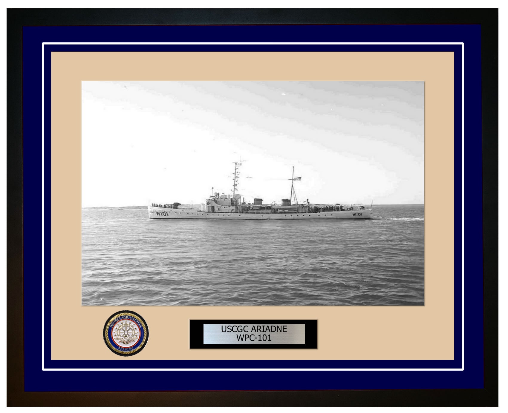 USCGC ARIADNE WPC 101 Framed Coast Guard Ship Photo Blue 311WPC101