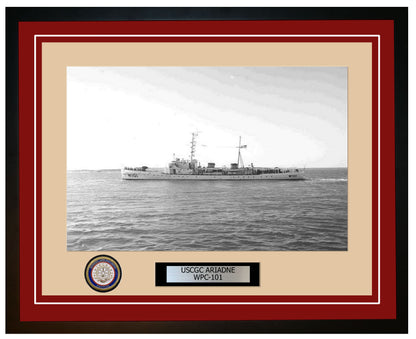 USCGC ARIADNE WPC 101 Framed Coast Guard Ship Photo Burgundy 311WPC101