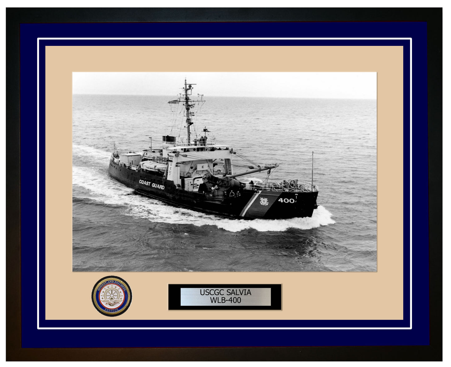 USCGC SALVIA WLB 400 Framed Coast Guard Ship Photo Blue 312WLB400