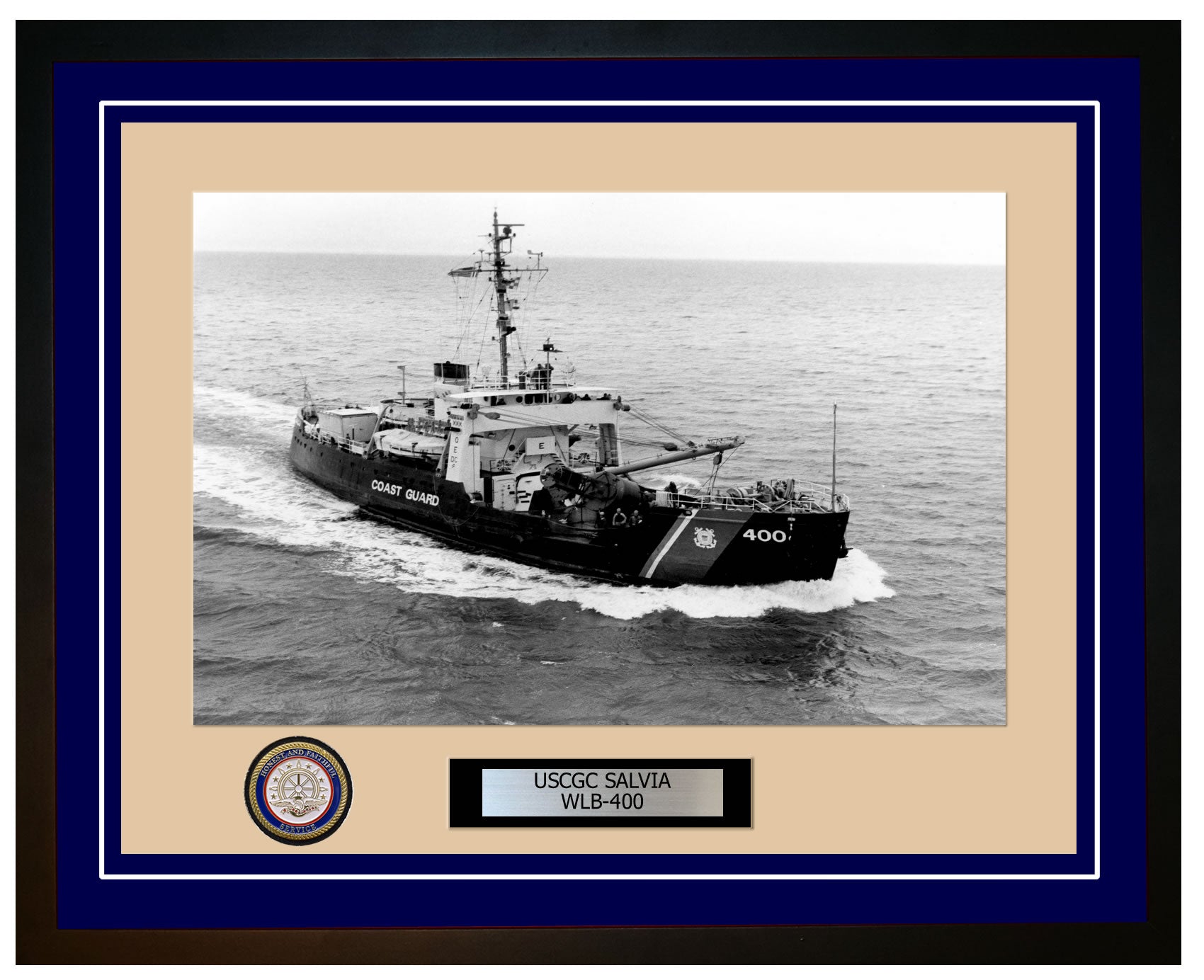 USCGC SALVIA WLB 400 Framed Coast Guard Ship Photo Blue 312WLB400