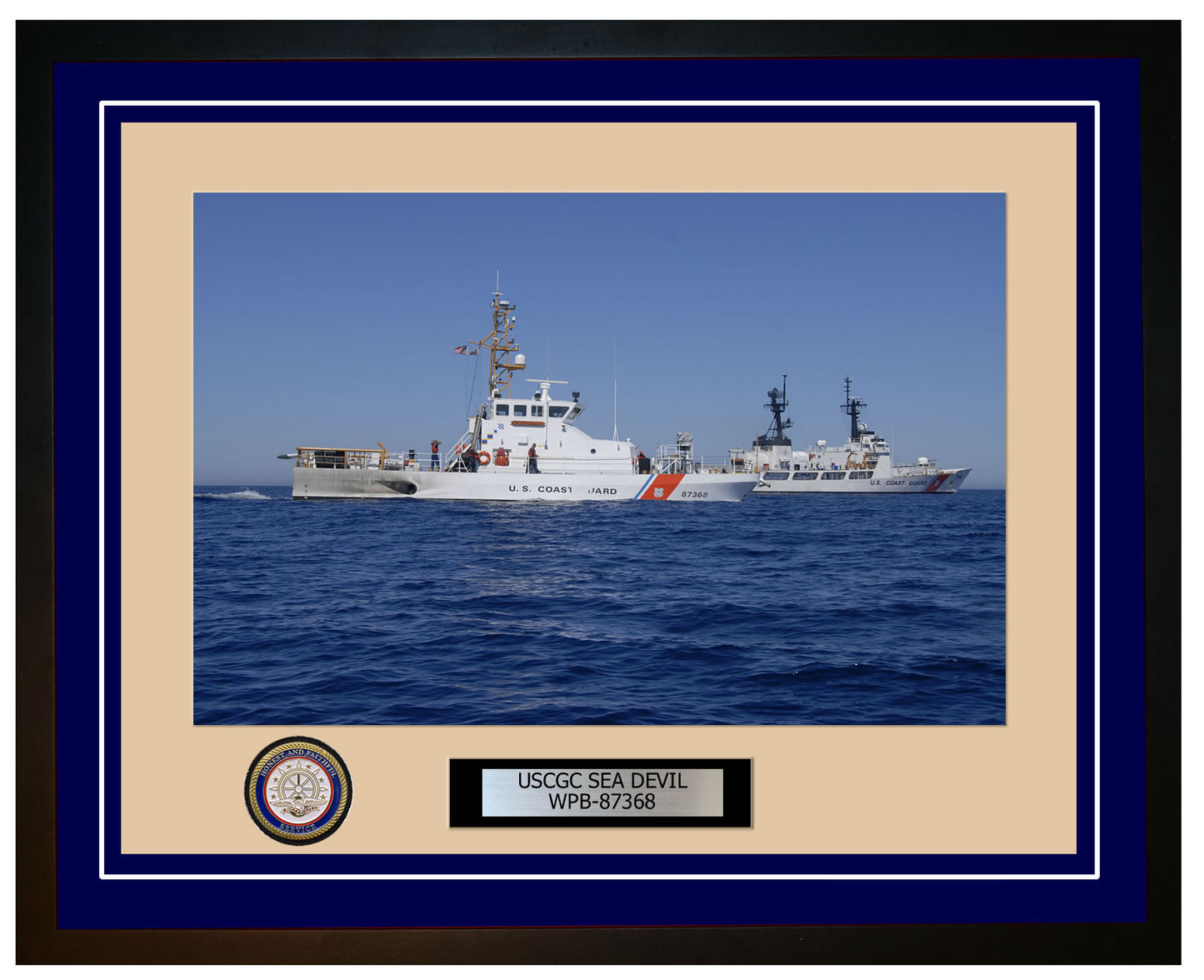USCGC SEA DEVIL WPB 87368 Framed Coast Guard Ship Photo Blue 313WPB87368