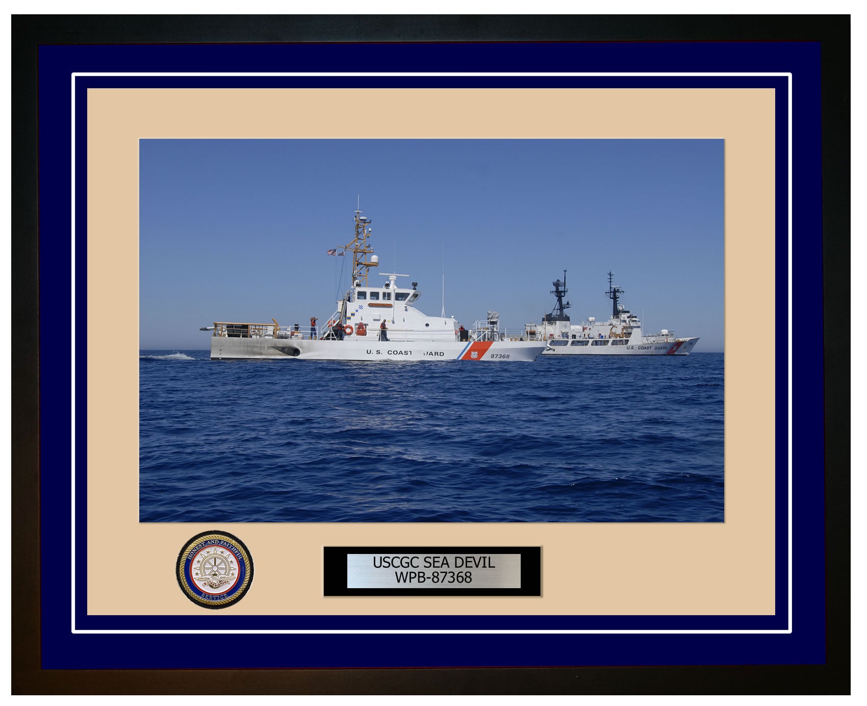 USCGC SEA DEVIL WPB 87368 Framed Coast Guard Ship Photo Blue 313WPB87368