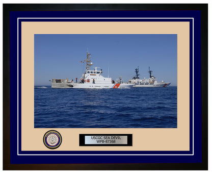USCGC SEA DEVIL WPB 87368 Framed Coast Guard Ship Photo Blue 313WPB87368