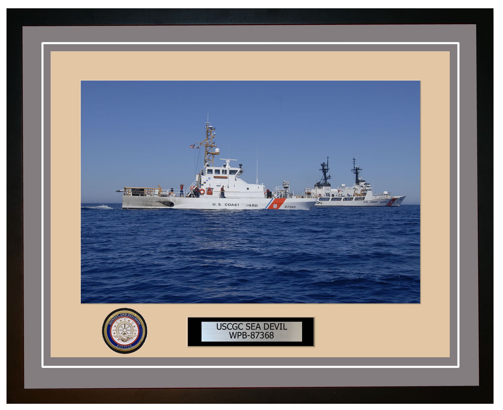 USCGC SEA DEVIL WPB 87368 Framed Coast Guard Ship Photo Grey 313WPB87368