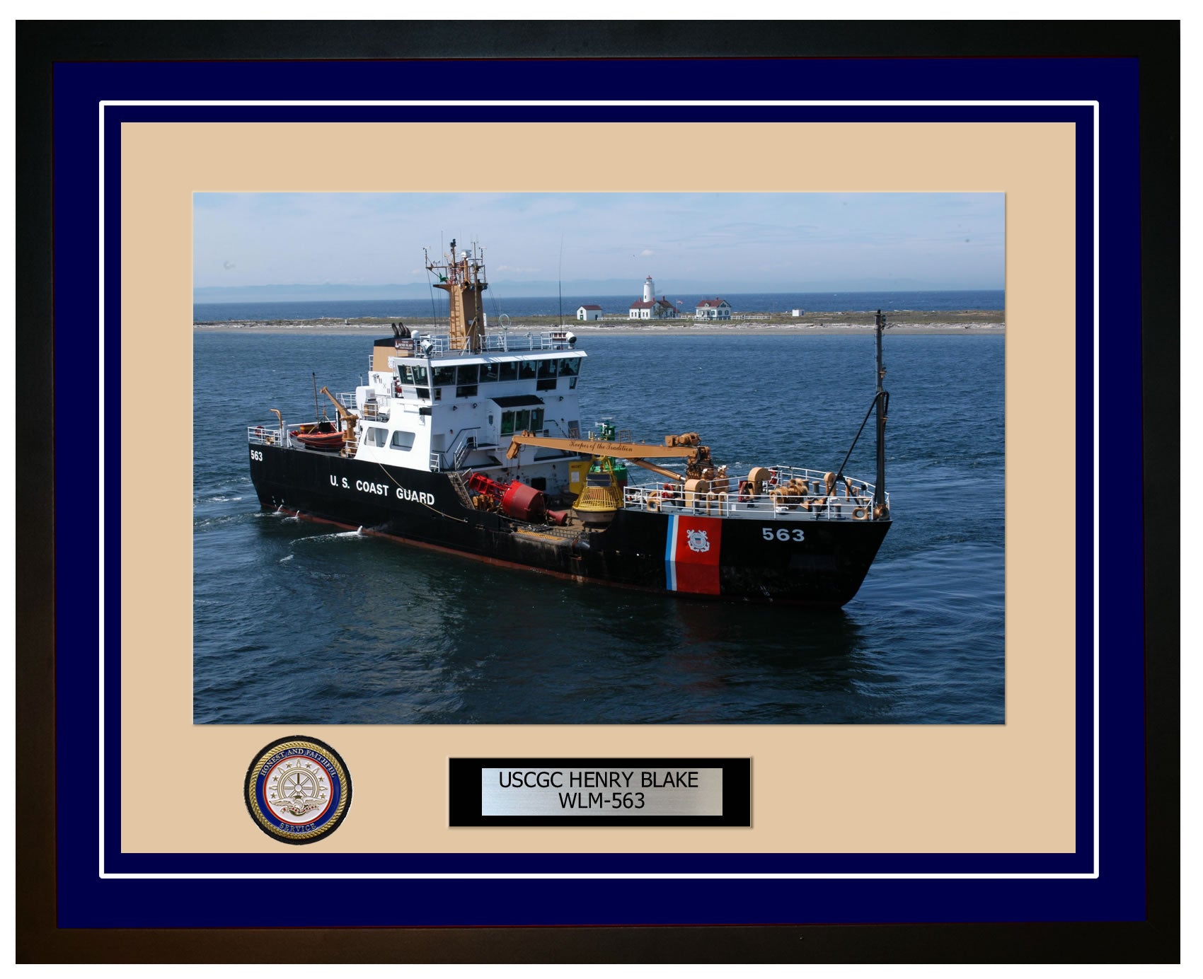 USCGC HENRY BLAKE WLM 563 Framed Coast Guard Ship Photo Blue 31WLM563
