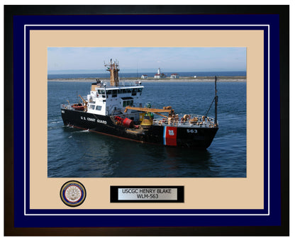 USCGC HENRY BLAKE WLM 563 Framed Coast Guard Ship Photo Blue 31WLM563