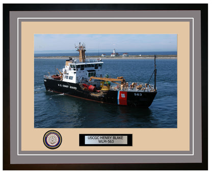USCGC HENRY BLAKE WLM 563 Framed Coast Guard Ship Photo Grey 31WLM563