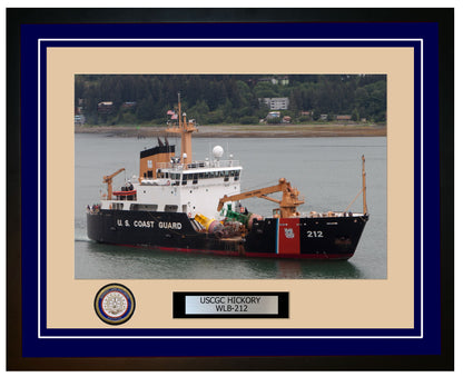 USCGC HICKORY WLB 212 Framed Coast Guard Ship Photo Blue 32WLB212