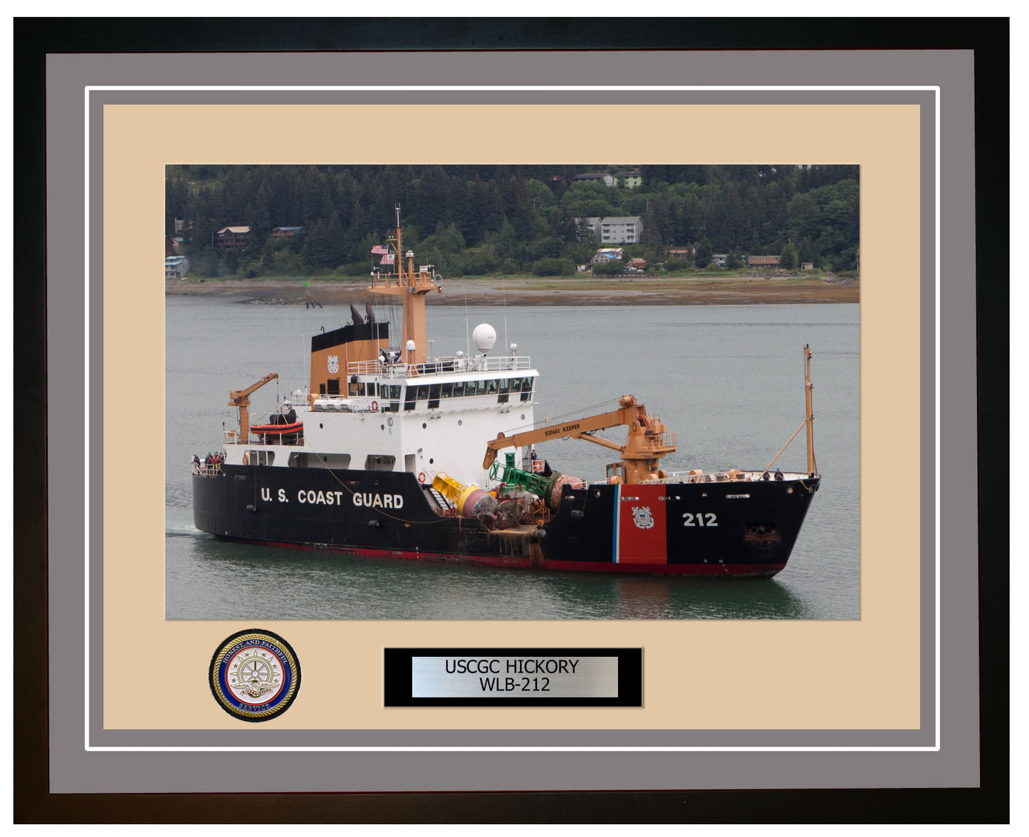 USCGC HICKORY WLB 212 Framed Coast Guard Ship Photo Grey 32WLB212